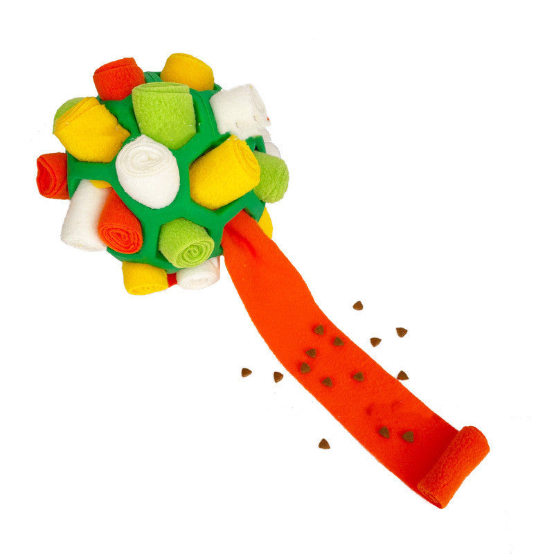 Pets Sniff Fried Balls, Toys, Bubble Rubber Balls, Educational, Anti Demolition Home White yellow orange green 1PCS
