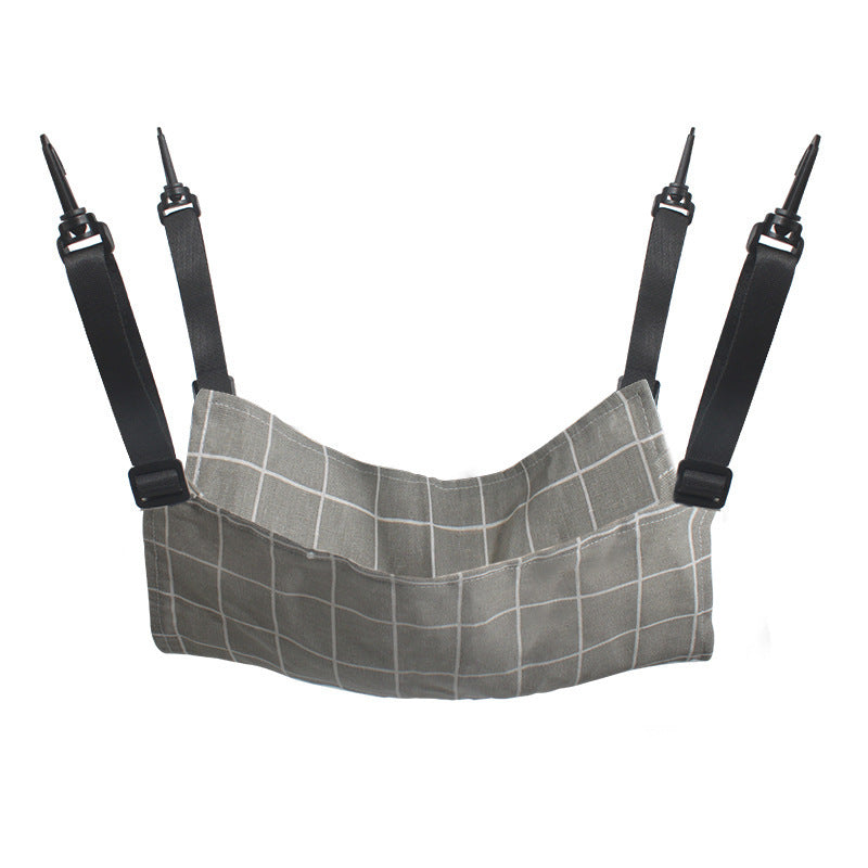 Lamb Fleece Cat Hanging Beds Pets Cage Hammock Bed For Kitten Hanging Seat Indoor Durable Winter Cat Bed Kitty Nest Puppy Cushion Pet Products Gray Plaid Spring And Autumn