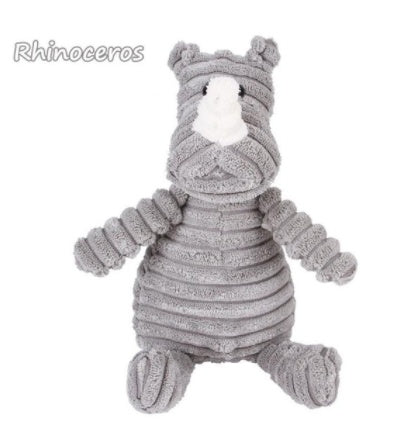 Vocal Animal Plush for Pet Dog Molar Teeth Cleaning Training Rhino