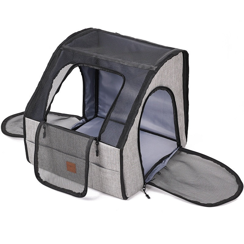 Pet Car Supplies Dog Dog Cage Nest Go Out Portable Gray