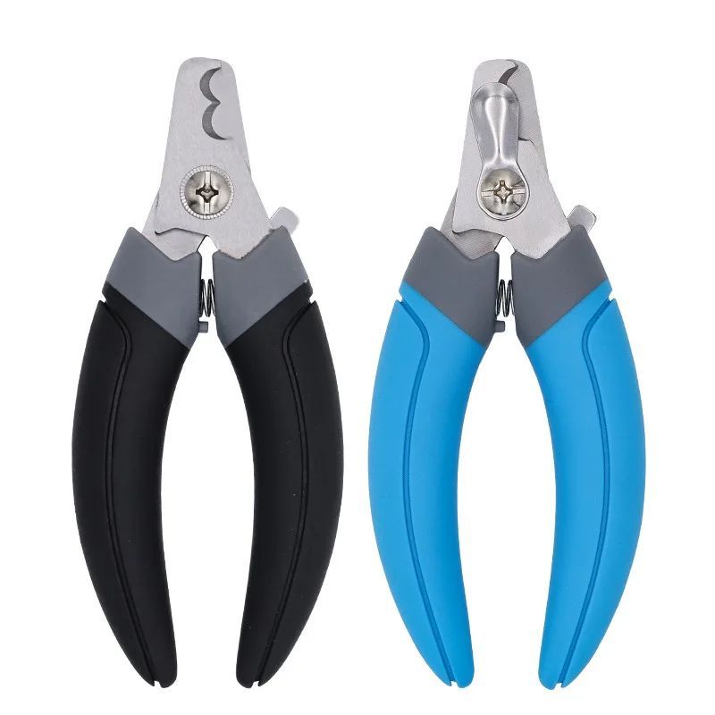 Stainless Steel Half Moon Blade Nailclippers Household Cat Claw Nail Cutters Beauty Clippers For Pets Cats Dog Supplies 2pcs