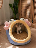 Universal Four Seasons Cat House Bed - Removable & Washable Pink Rabbit L