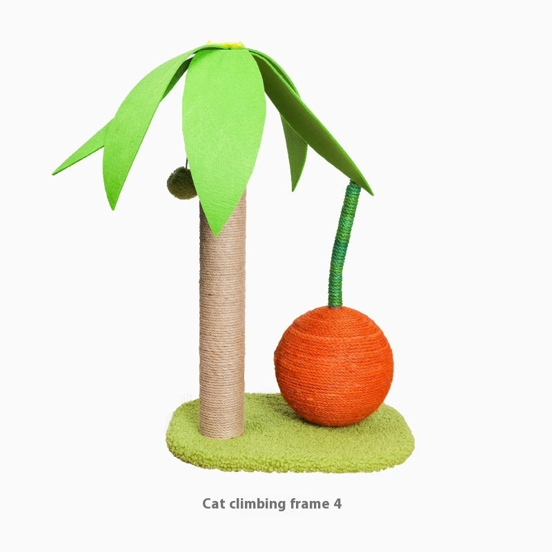 Cat Climbing Frame Grinding Claw Coconut Tree Coconut Tree Small Orange
