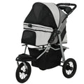 Compact All‑Terrain Pet Stroller Gray