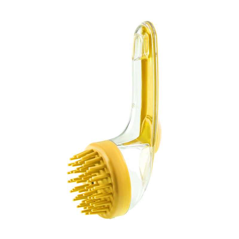 Dogs Cats Pets Brush Pet Bath Brush Cleaning Brushes Long Handle Shower Brush Pet Supplies Cat Dog Pet Grooming Comb For Pet Products Shampoo Brush Yellow ZY71