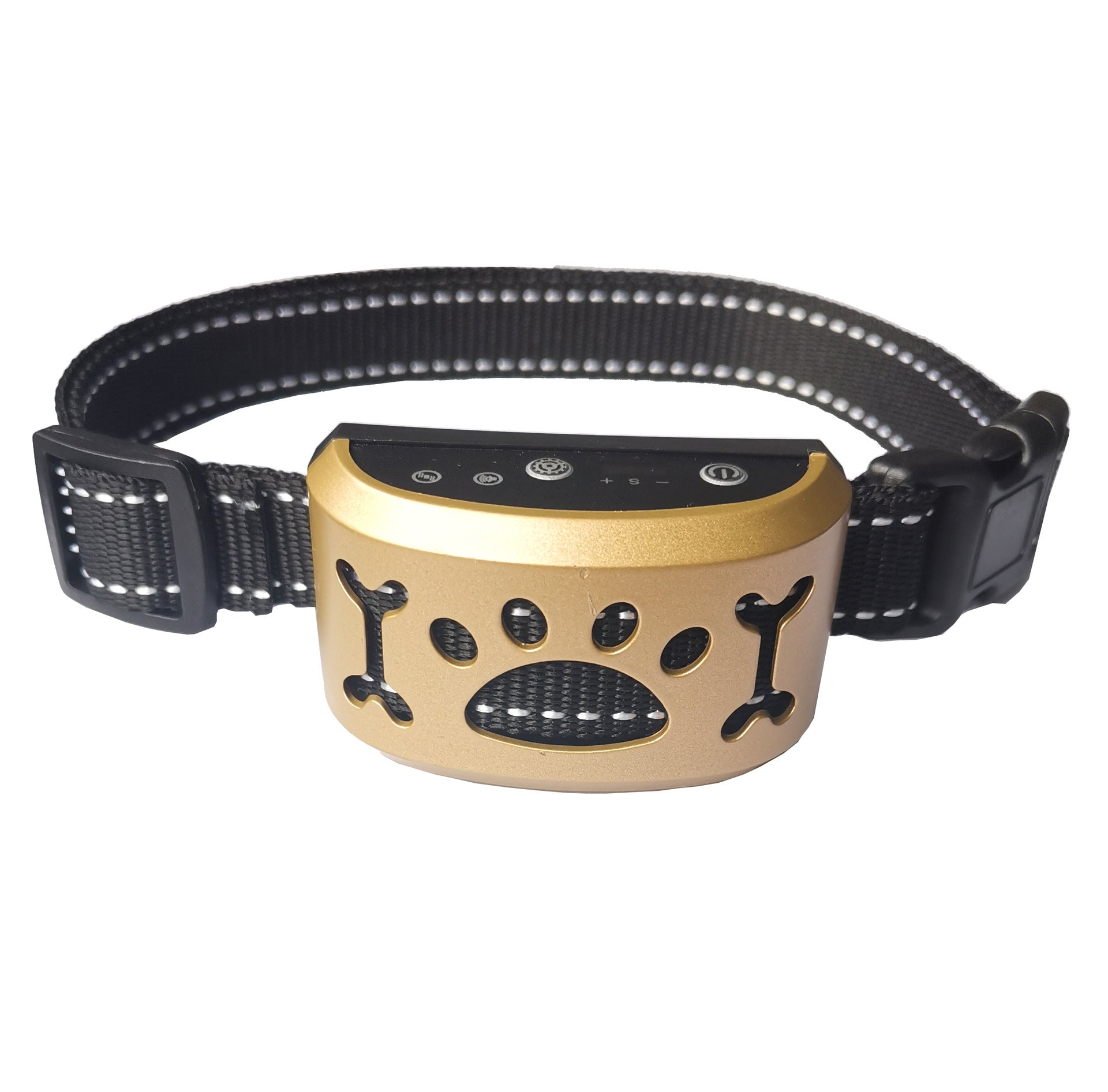 Pet Collar Automatic Identification Vibration Electric Shock Stop Barking for traction golden