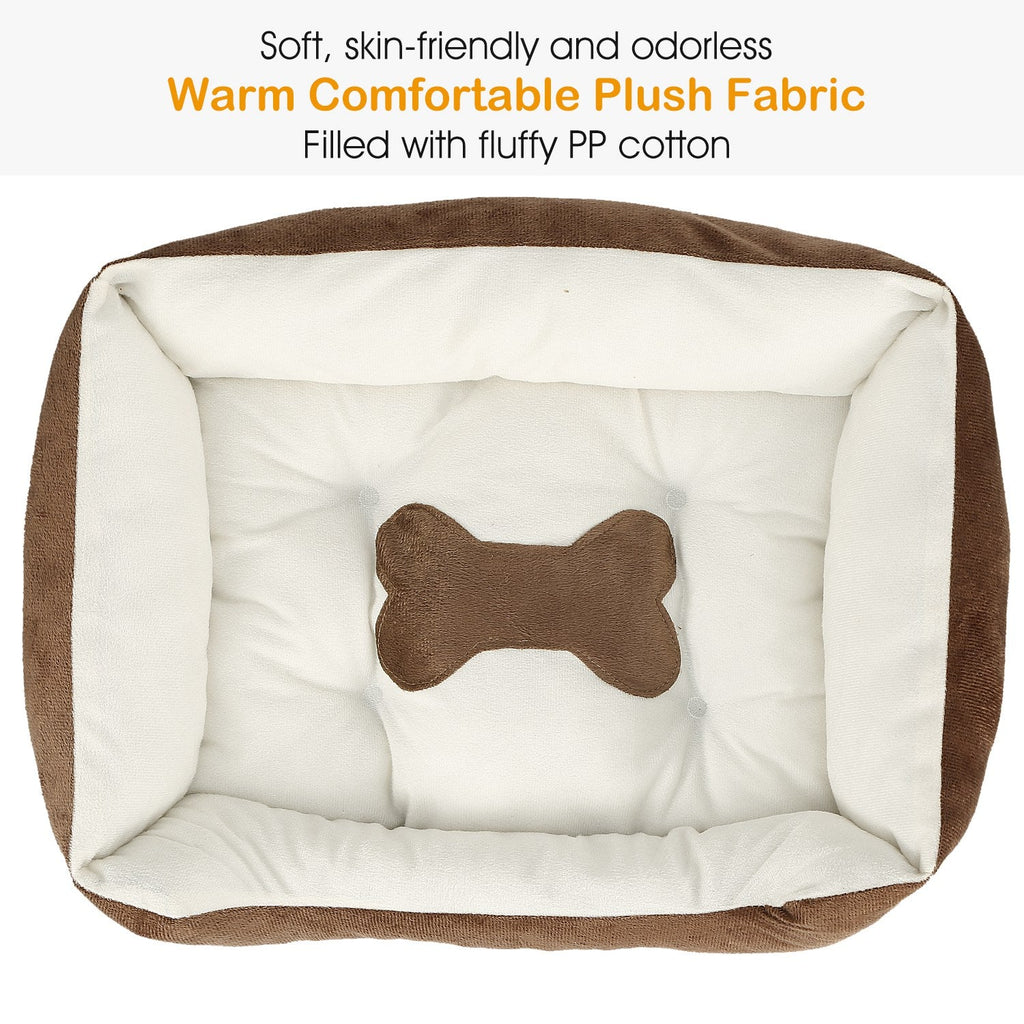 Pet Dog Bed Soft Warm Fleece Puppy Cat Bed Dog Cozy Nest Sofa Bed Cushion Mat For S/M Dog