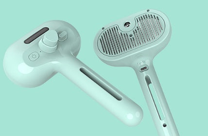Pet Comb Self Cleaning Pets Hair Remover Brush For Dogs Grooming Tools Dematting Comb Built-in Mist Humidifier Pet Products RK56 USB Green