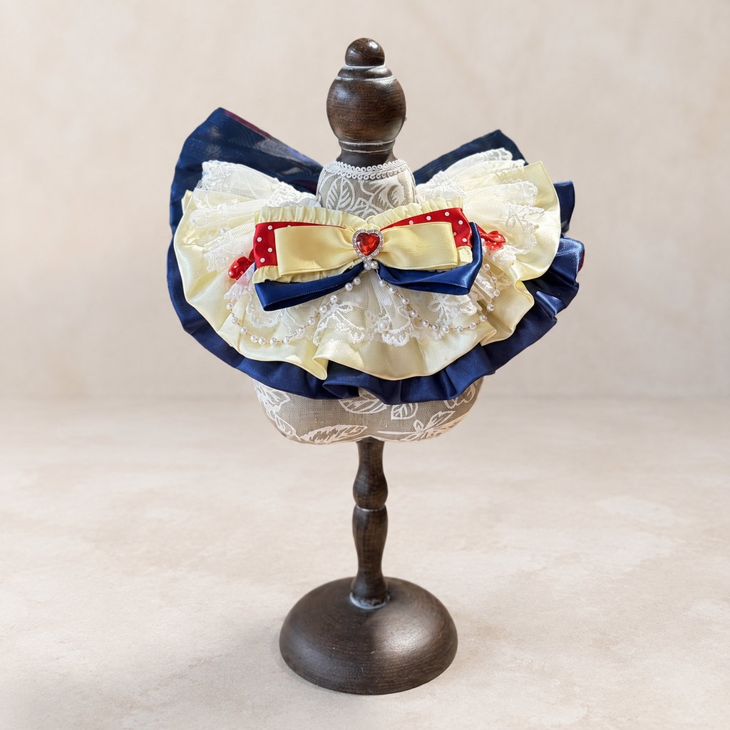 Snowwhite Satin Lace Pet Bib Collar