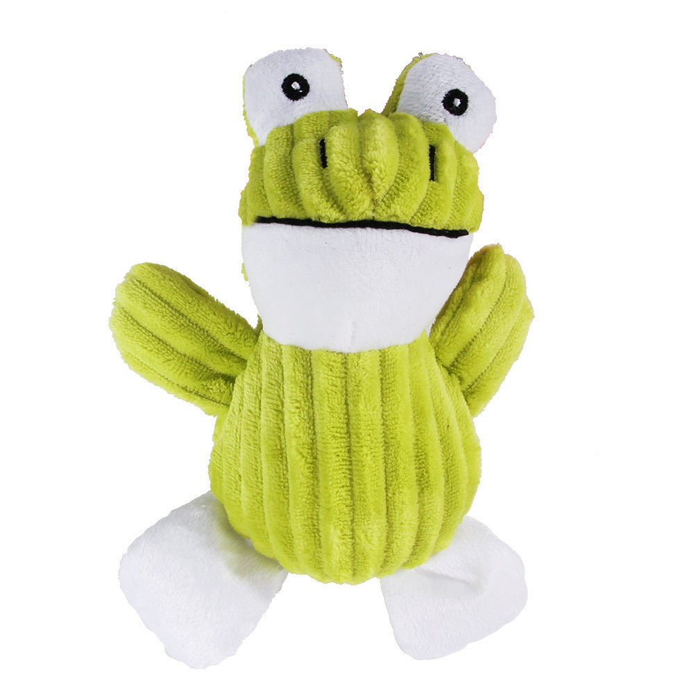 Vocal Animal Plush for Pet Dog Molar Teeth Cleaning Training Frog