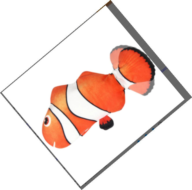 Electric Funny Cat Simulation Fish Beating Usb Jumping Cat Toy Clownfish B