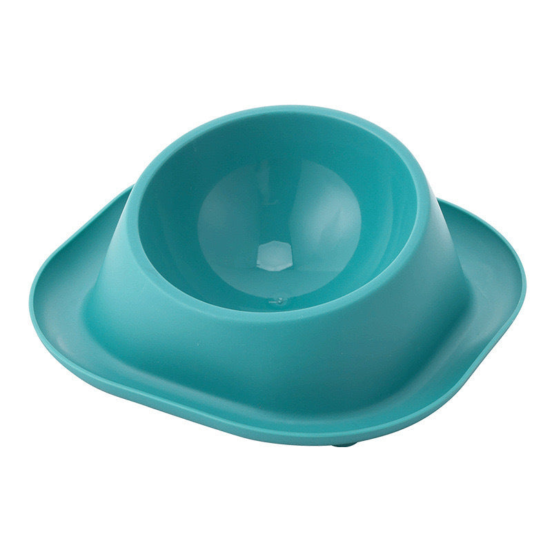 Anti-ant Cat Bowl Stainless Steel Oblique Mouth Anti-leakage Cat Food Holder Anti-tumble Pet Supplies Green Single bowl