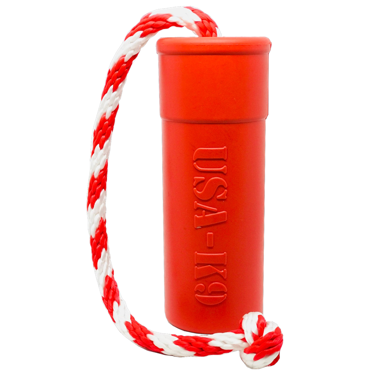 USA-K9 Firecracker Floating Training Dummy | K9 Handler Reward Toy | Red | USA Made LARGE FIRECRACKER TRAINING DUMMY