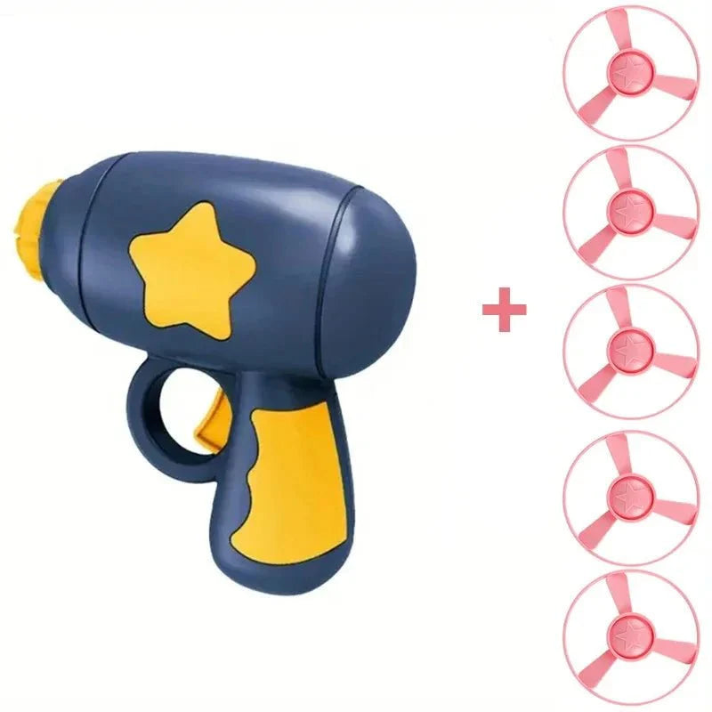 Cat Flying Disc Launcher | Interactive Toy for Kitten Training Dark Blue