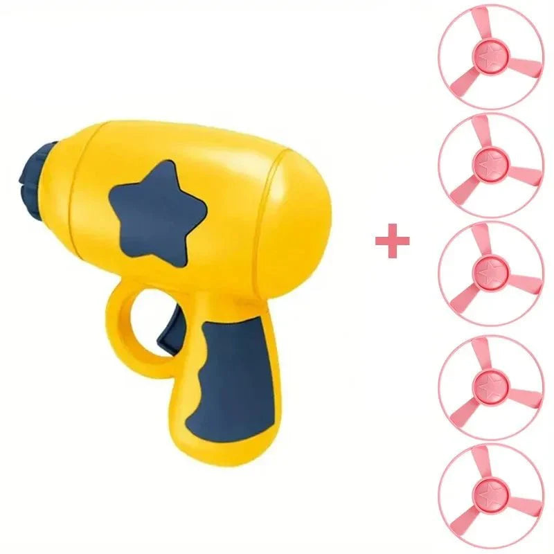 Cat Flying Disc Launcher | Interactive Toy for Kitten Training Yellow