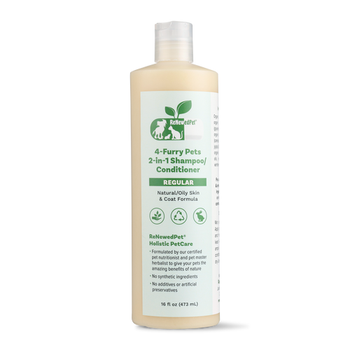 4-FURRY PETS 2-IN-1 *REGULAR SHAMPOO & CONDITIONER 16 OZ. ($2.87 oz.)