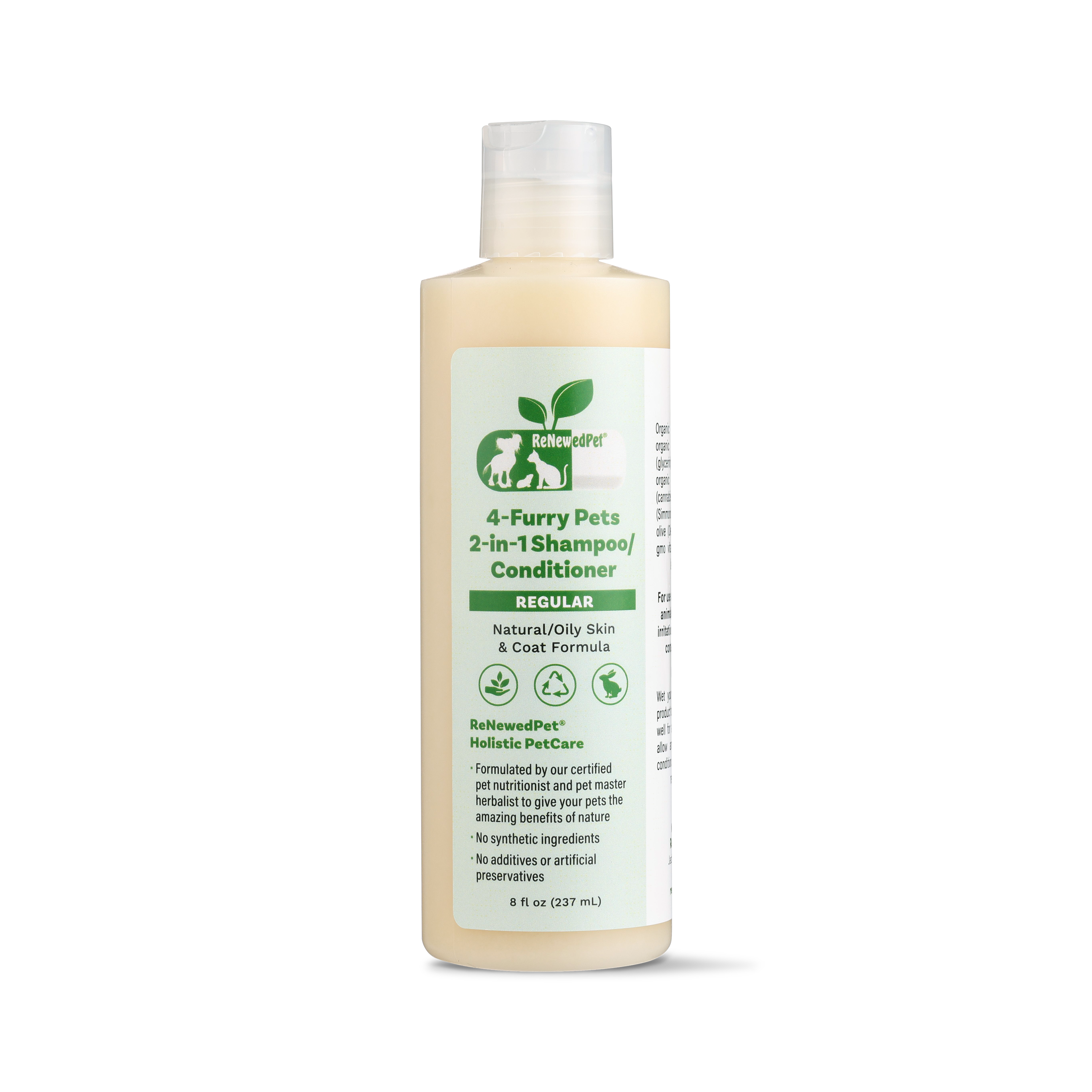 4-FURRY PETS 2-IN-1 *REGULAR SHAMPOO & CONDITIONER 8 OZ. ($2.99 oz.)