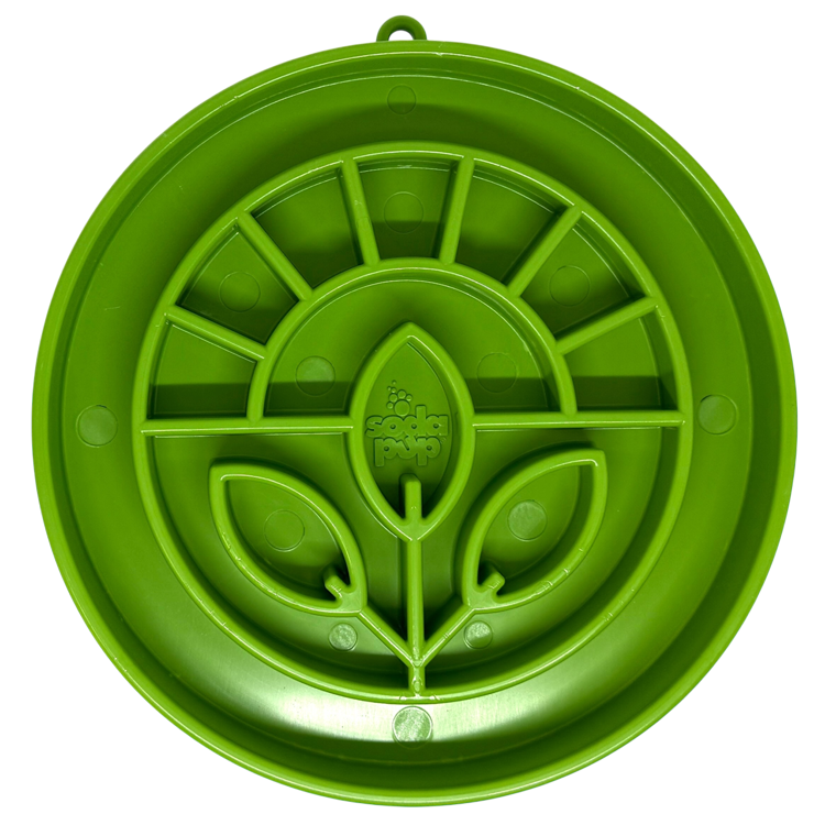 Garden Design eTray - Shallow Slow Feeder Dog Bowl for Enrichment | USA Light Green