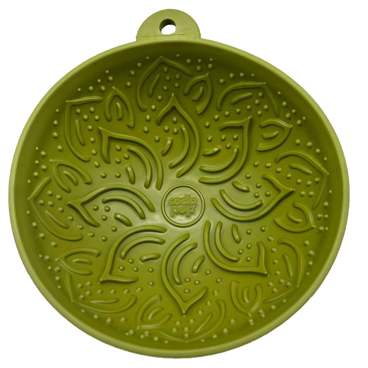 Garden of Eatin' Tipsy Bowl - Wobble Lick Mat for Dogs & Cats | USA Made Green Garden of Eatin' Tipsy Bowl