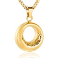 Gold Circle Ashes Necklace Pendant