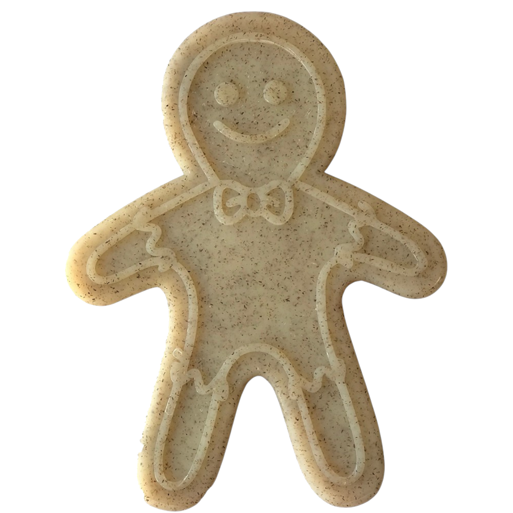 Gingerbread Man Nylon Dog Chew Toy for Aggressive Chewers | USA Made Gingerbread Nylon Toy - Brown