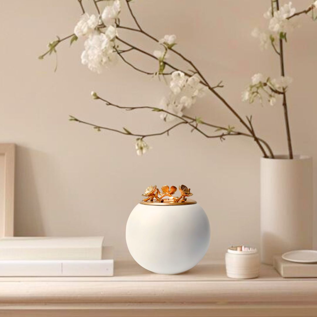 Orchid Urn for Pets — Handmade Memorial Urn for Pet Ashes