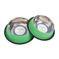 Country Living Set of 2 Ribbed Non-Slip Pet Bowls – Irish Green 64 oz