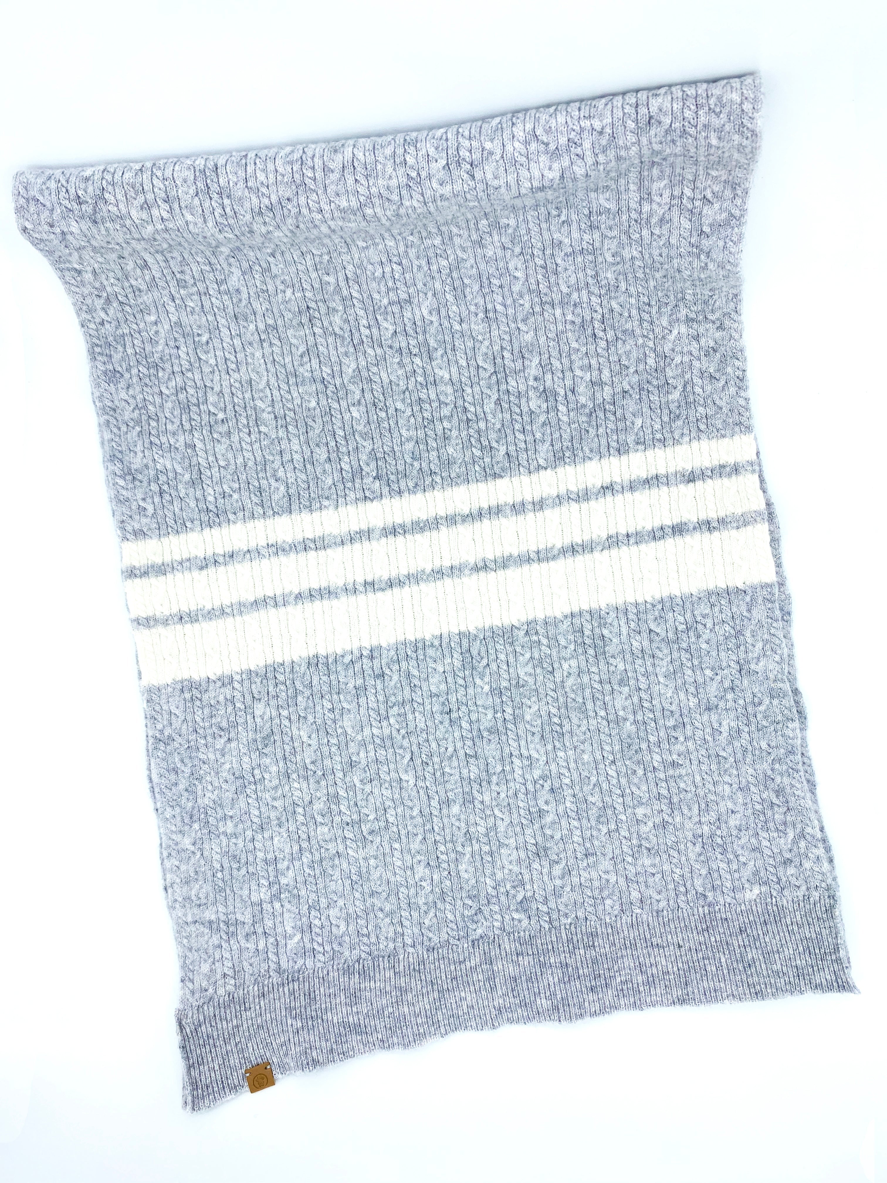 Cashmere Blend Scarf sets for Pets and their humans, Heather Grey ADULT-ONE SZ