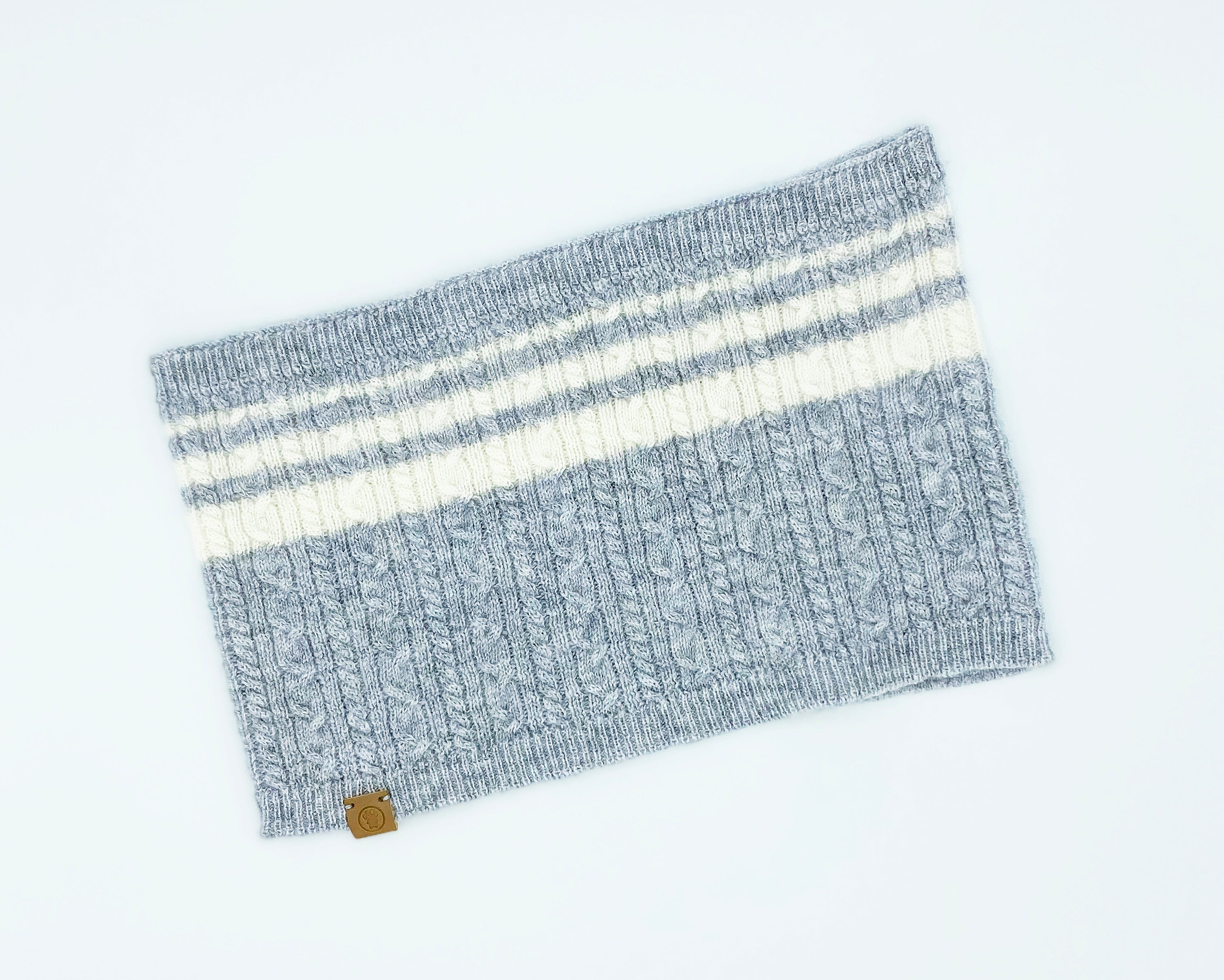Cashmere Blend Scarf sets for Pets and their humans, Heather Grey MEDIUM