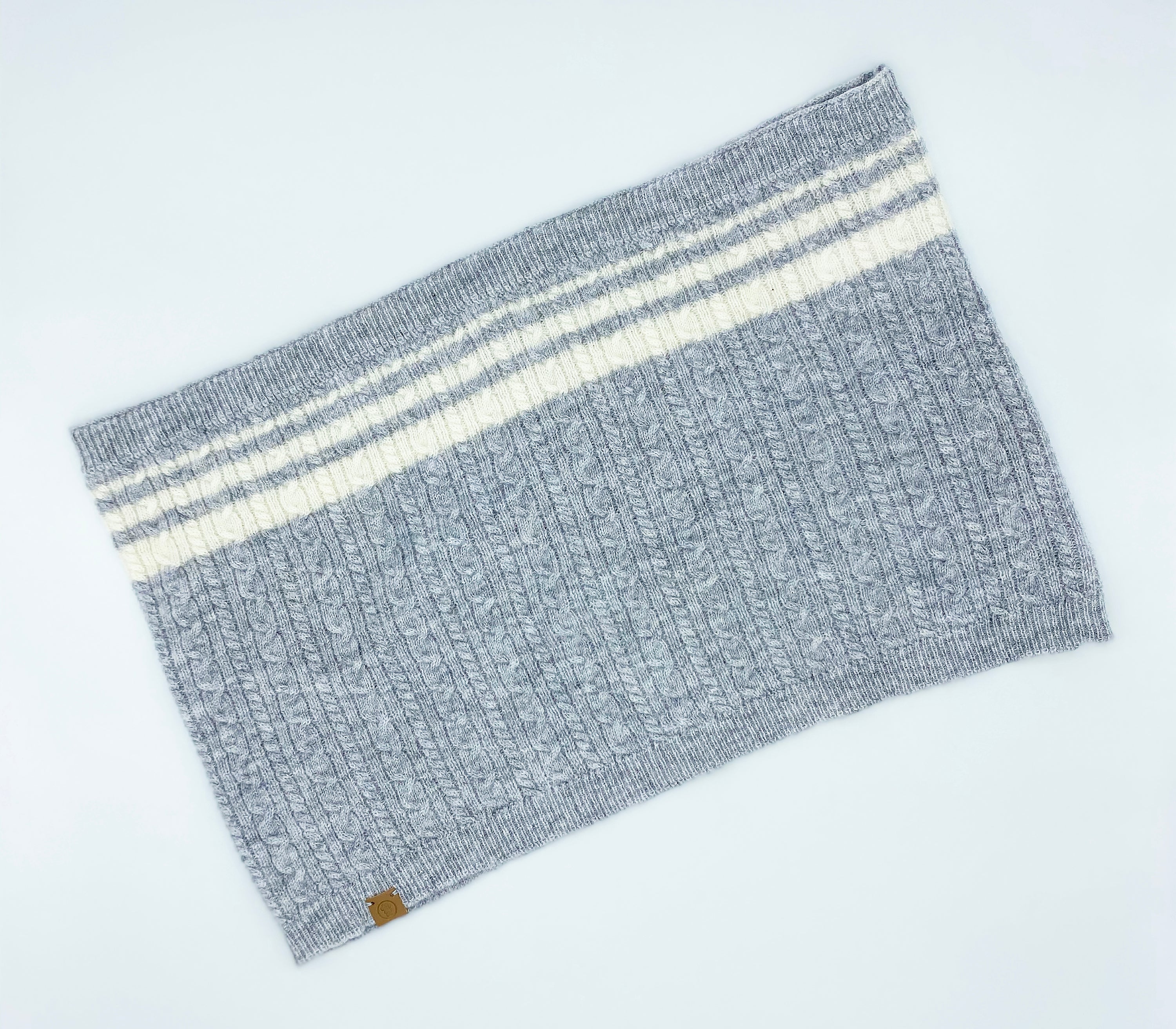 Cashmere Blend Scarf sets for Pets and their humans, Heather Grey XL