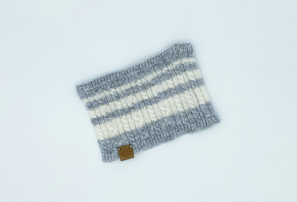 Cashmere Blend Scarf sets for Pets and their humans, Heather Grey XS