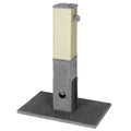 31 inch Tall Cat Scratching Post Claw Scratcher with Sisal Rope and 2 plush Ball-Gray Default Title