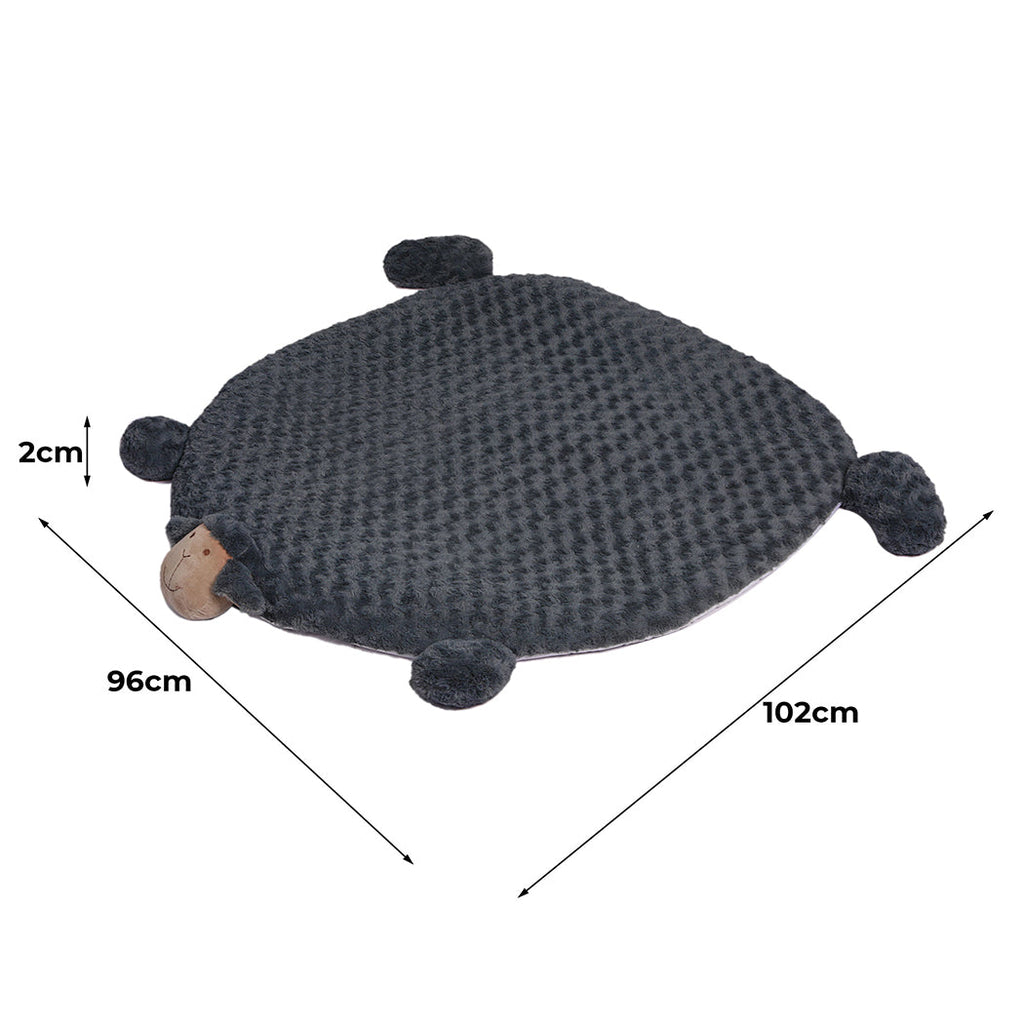 NNEIDS PaWz Pet Bed Cat Calming Beds Dog Squeaky L Charcoal Large