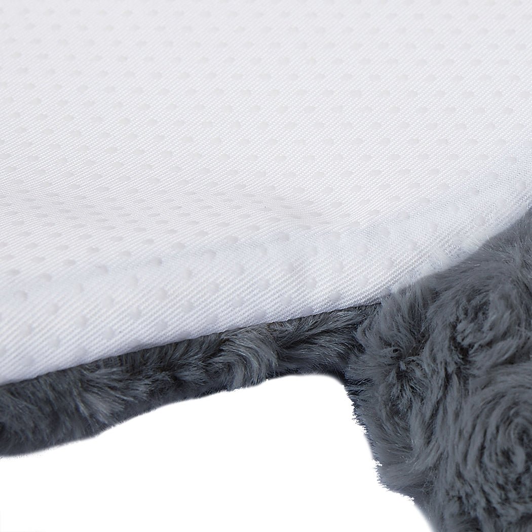 NNEIDS PaWz Pet Bed Cat Calming Beds Dog Squeaky L Charcoal Large