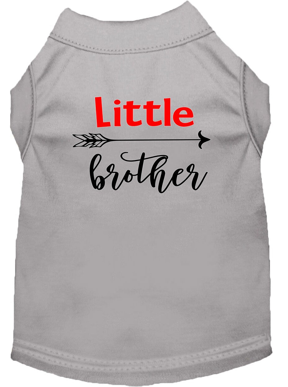 Pet Shirt "Little Brother" Gray