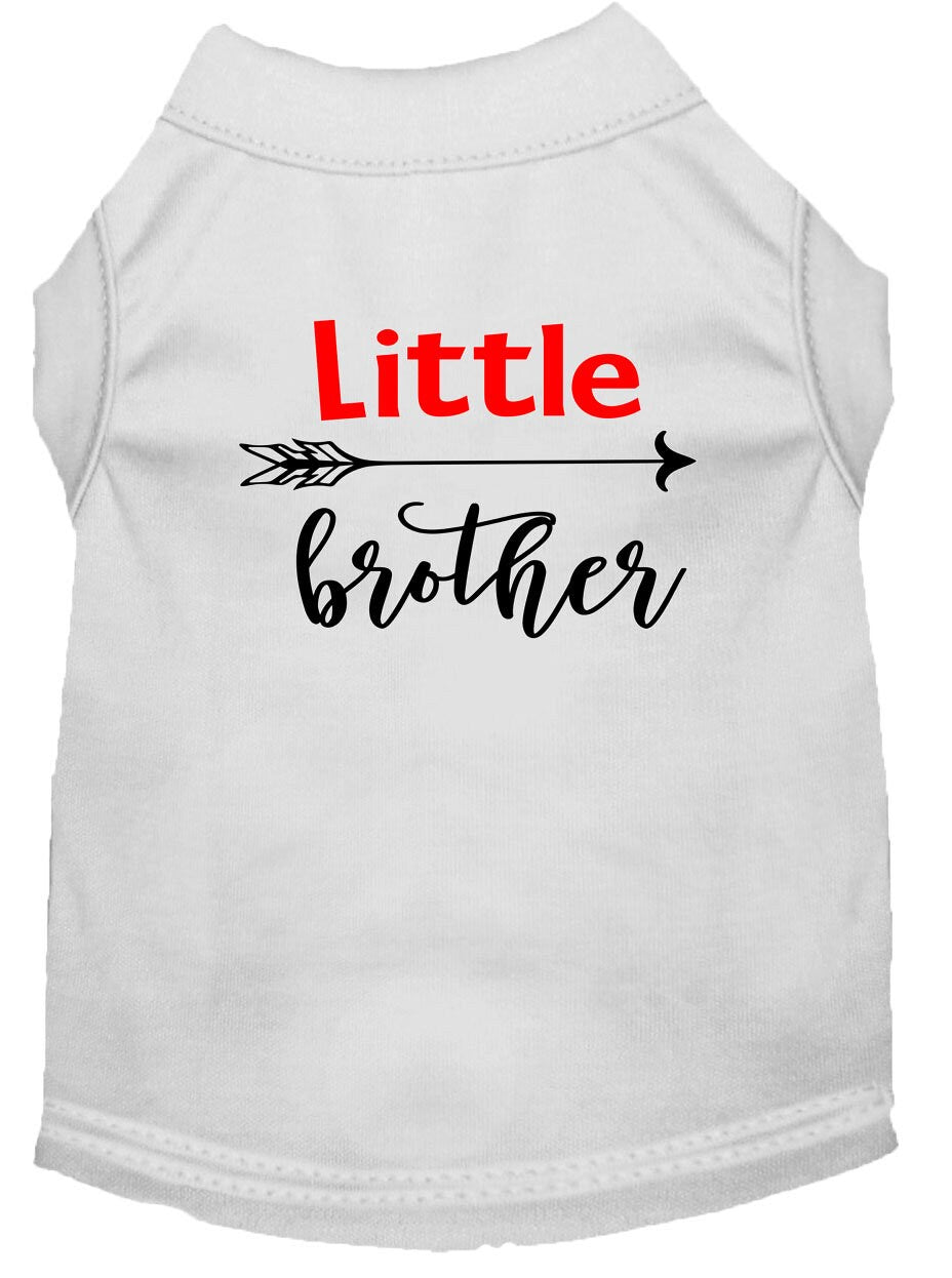 Pet Shirt "Little Brother" White