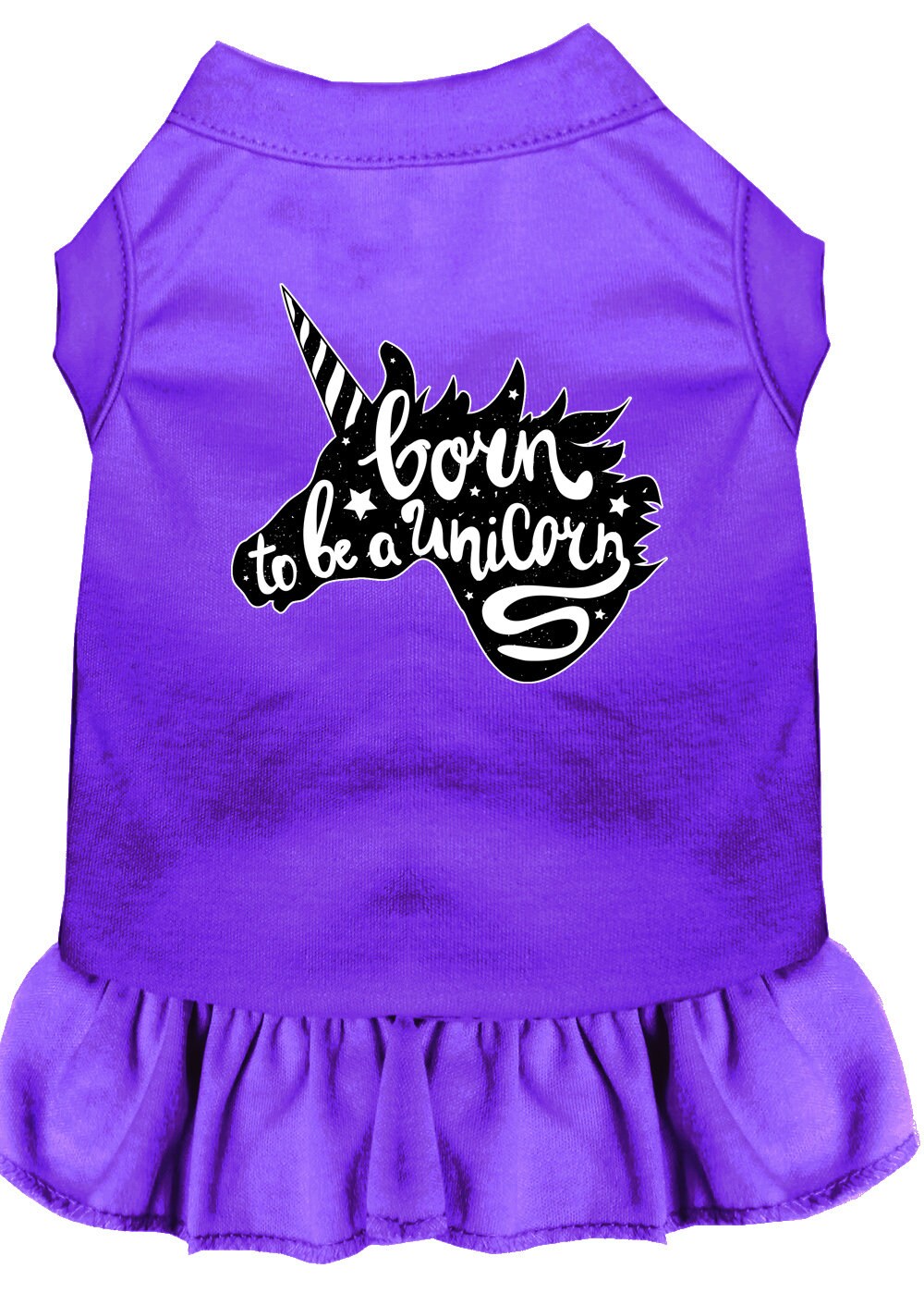 Pet Dress "Born To Be A Unicorn" Purple
