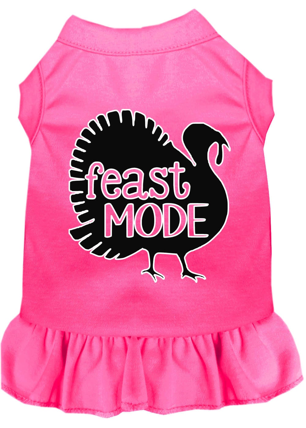 Thanksgiving Pet Dress "Feast Mode" Bright Pink