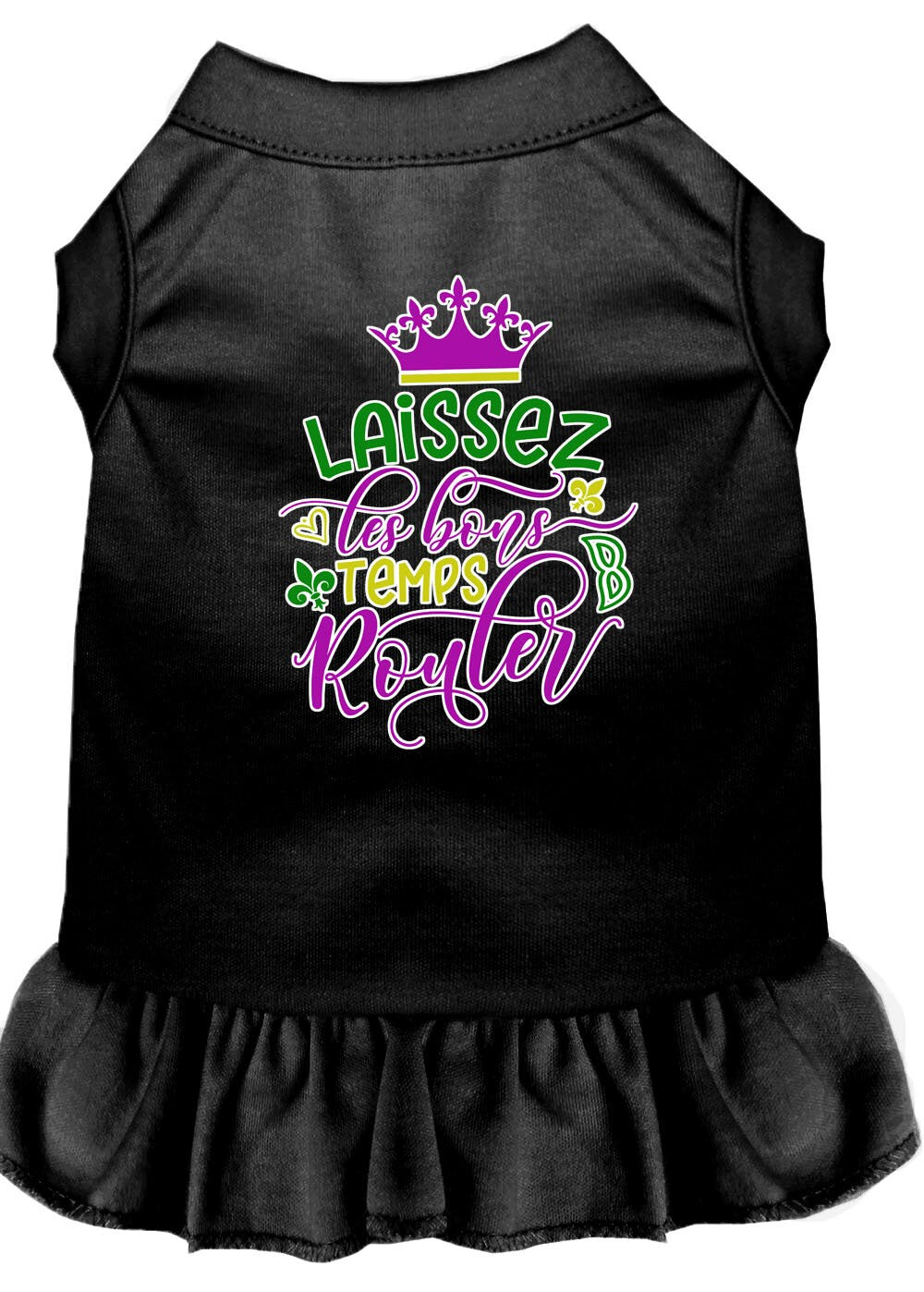 Pet Dress "Laissez Les Bons Temps Rouler" Black