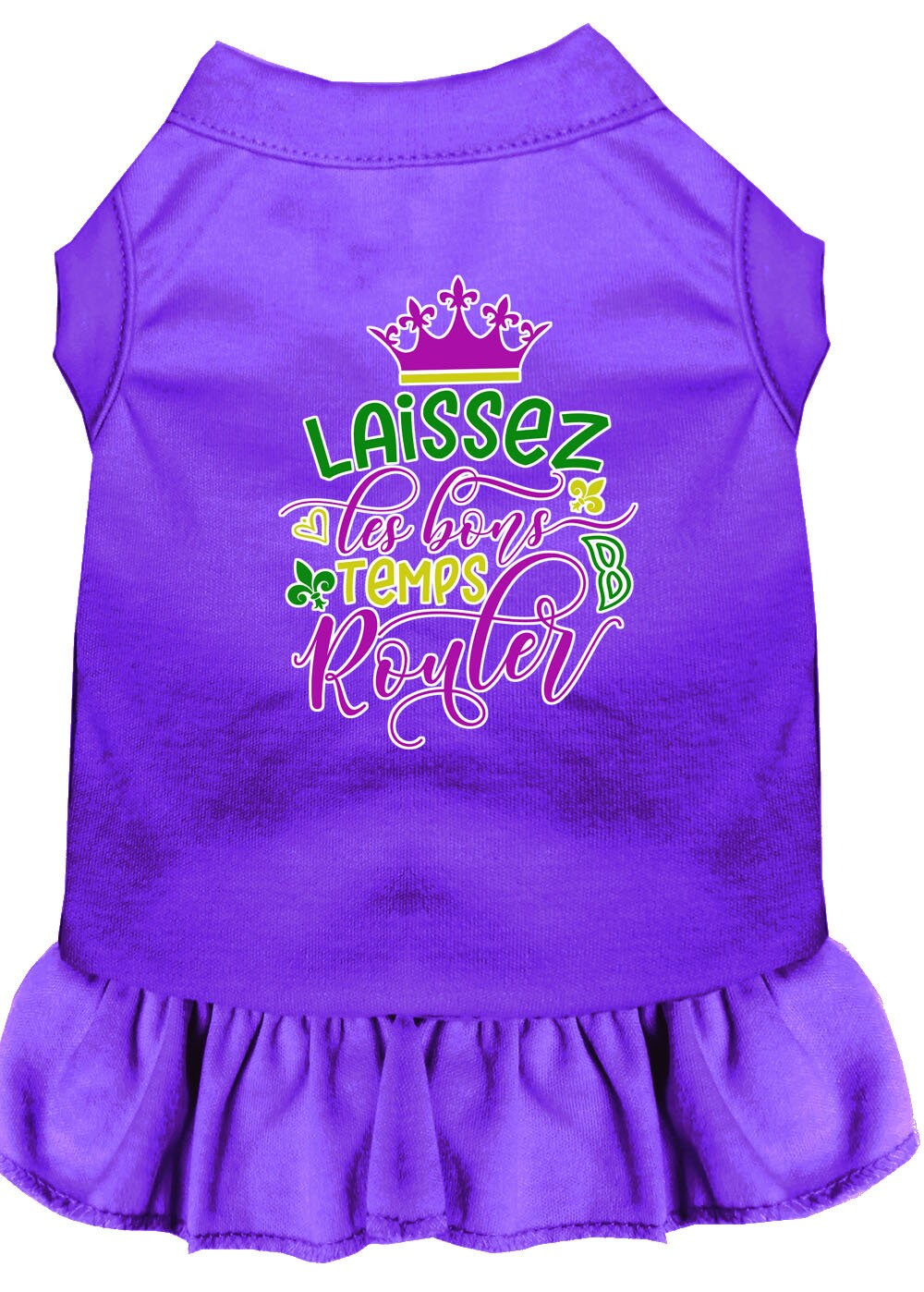 Pet Dress "Laissez Les Bons Temps Rouler" Purple
