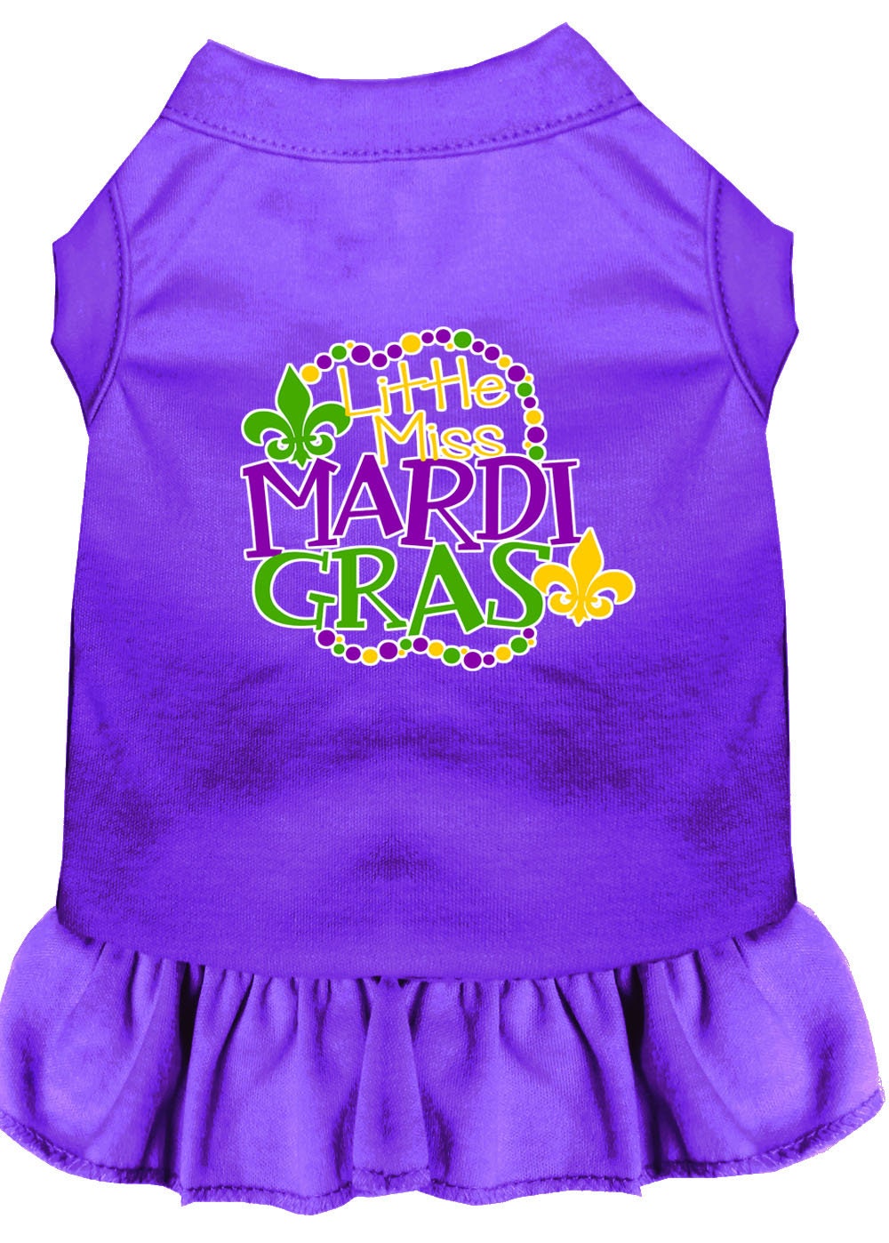Pet Dress "Little Miss Mardi Gras" Purple