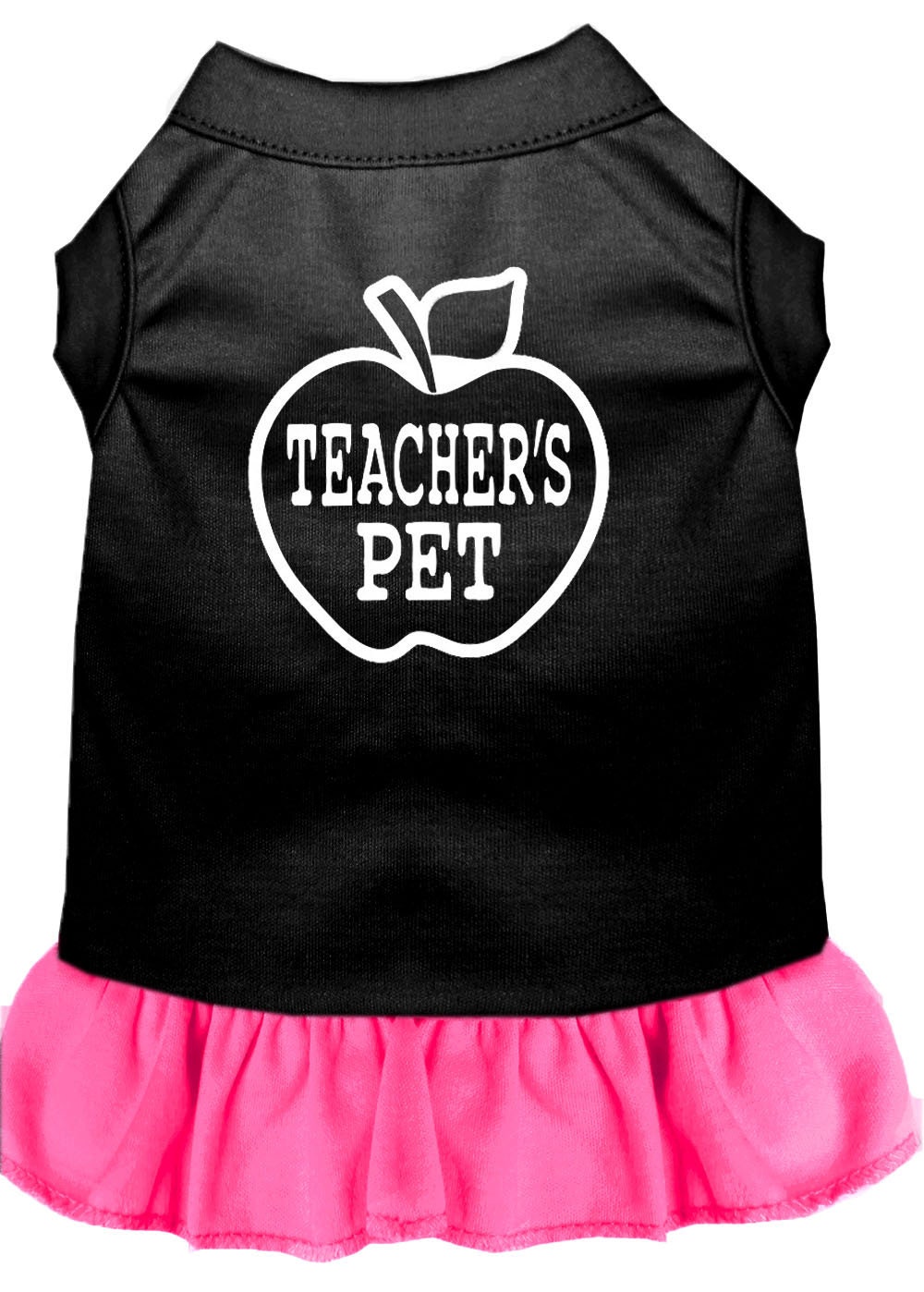 Pet Dress "Teacher's Pet" Black W Bright Pink