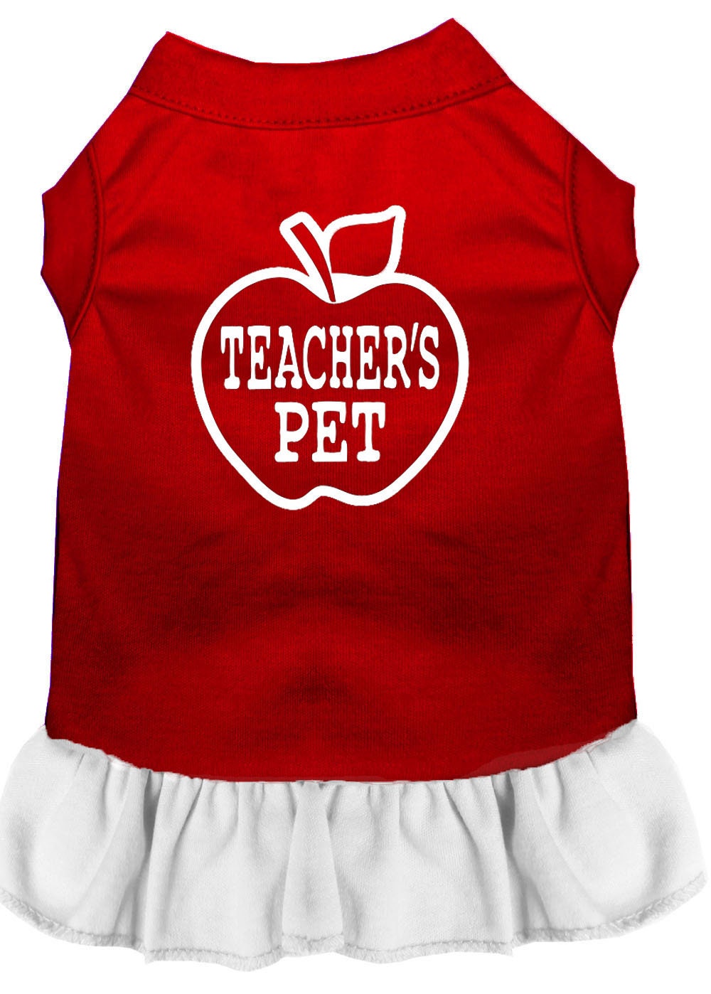Pet Dress "Teacher's Pet" Red W White