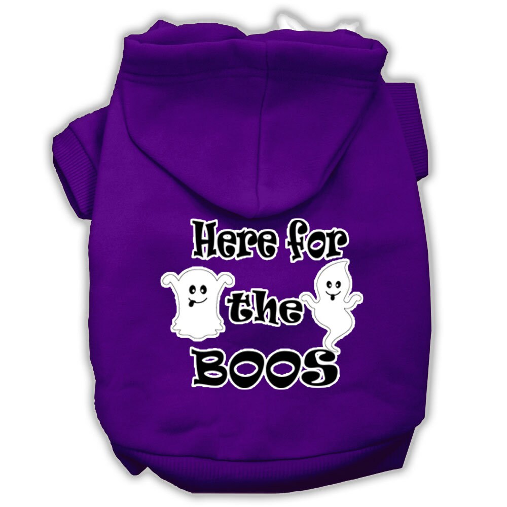 Halloween Pet Hoodie "Here For The Boos" Purple