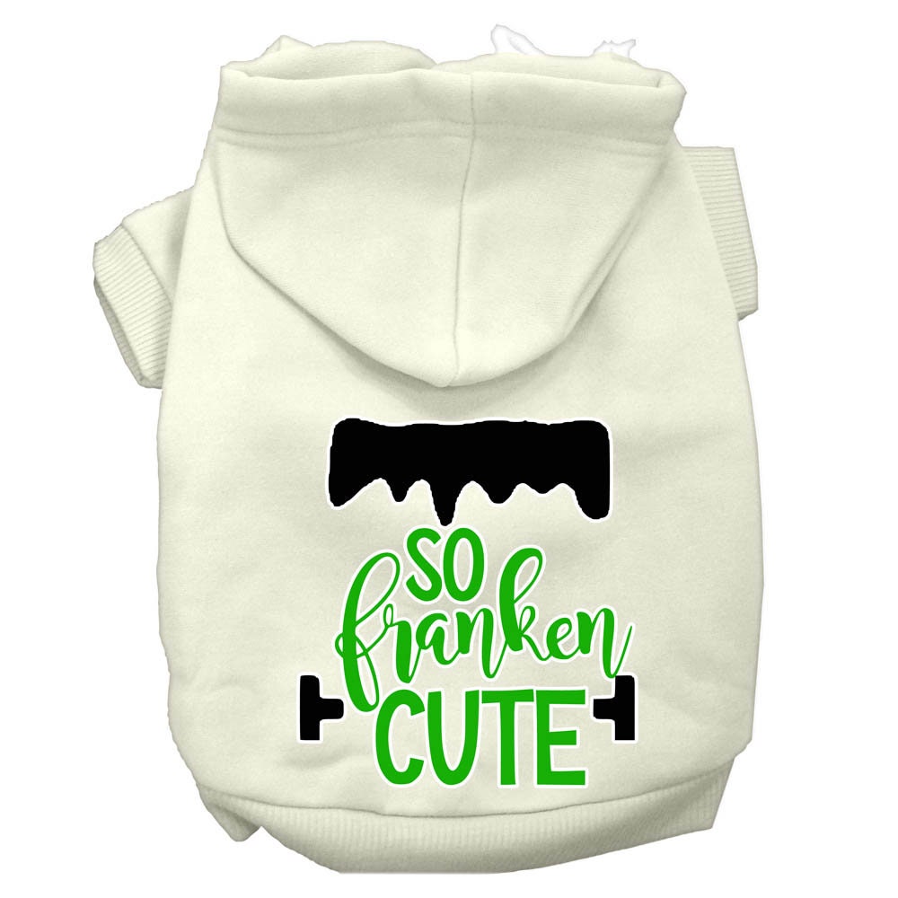 Halloween Pet Hoodie "So Franken Cute" Cream