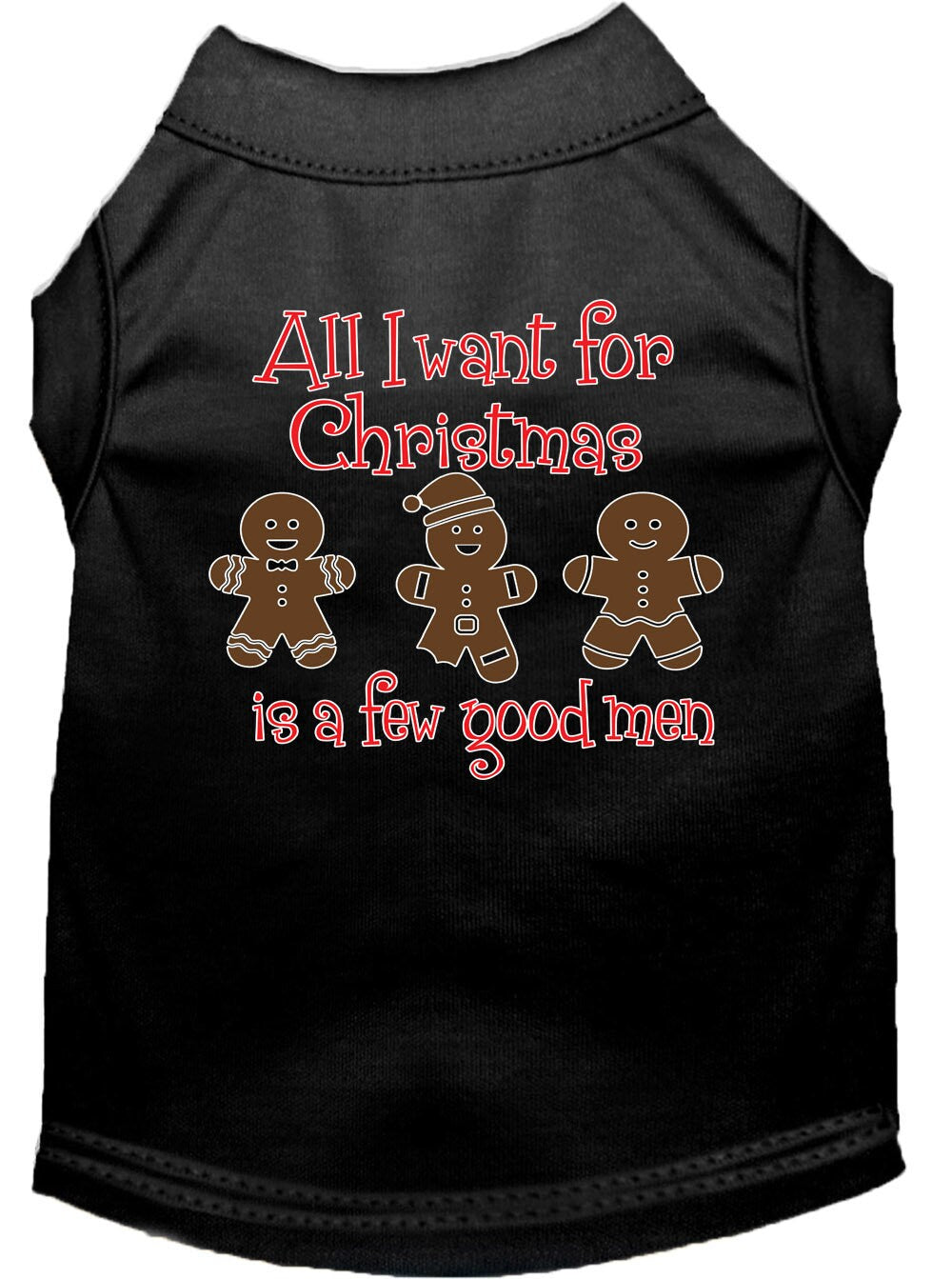 Christmas Pet Shirt "All I Want For Christmas Is A Few Good Men" Black