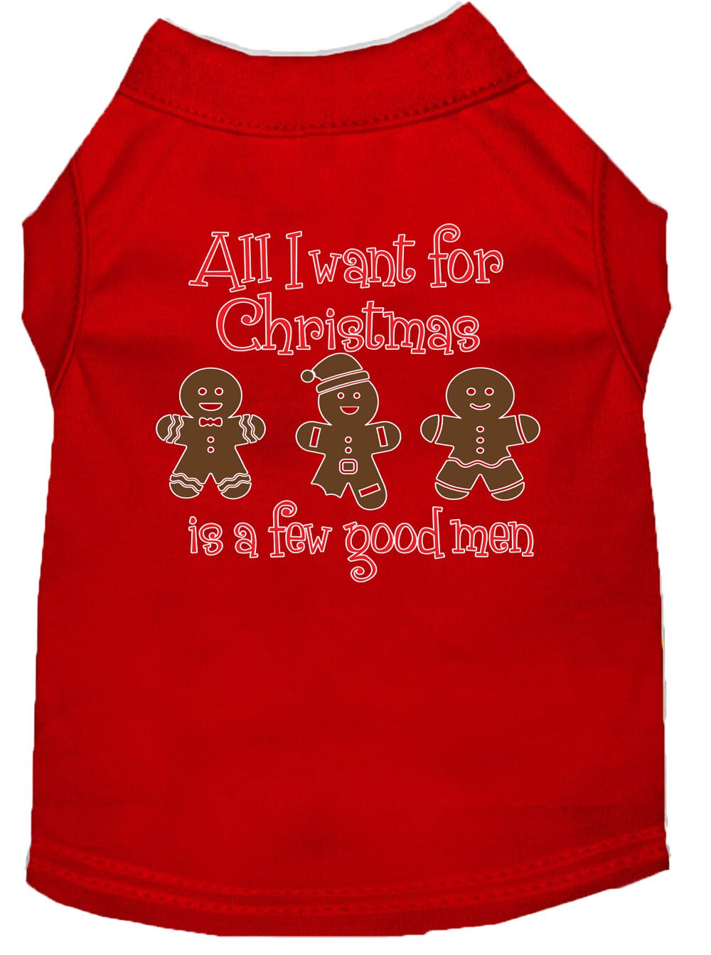 Christmas Pet Shirt "All I Want For Christmas Is A Few Good Men" Red