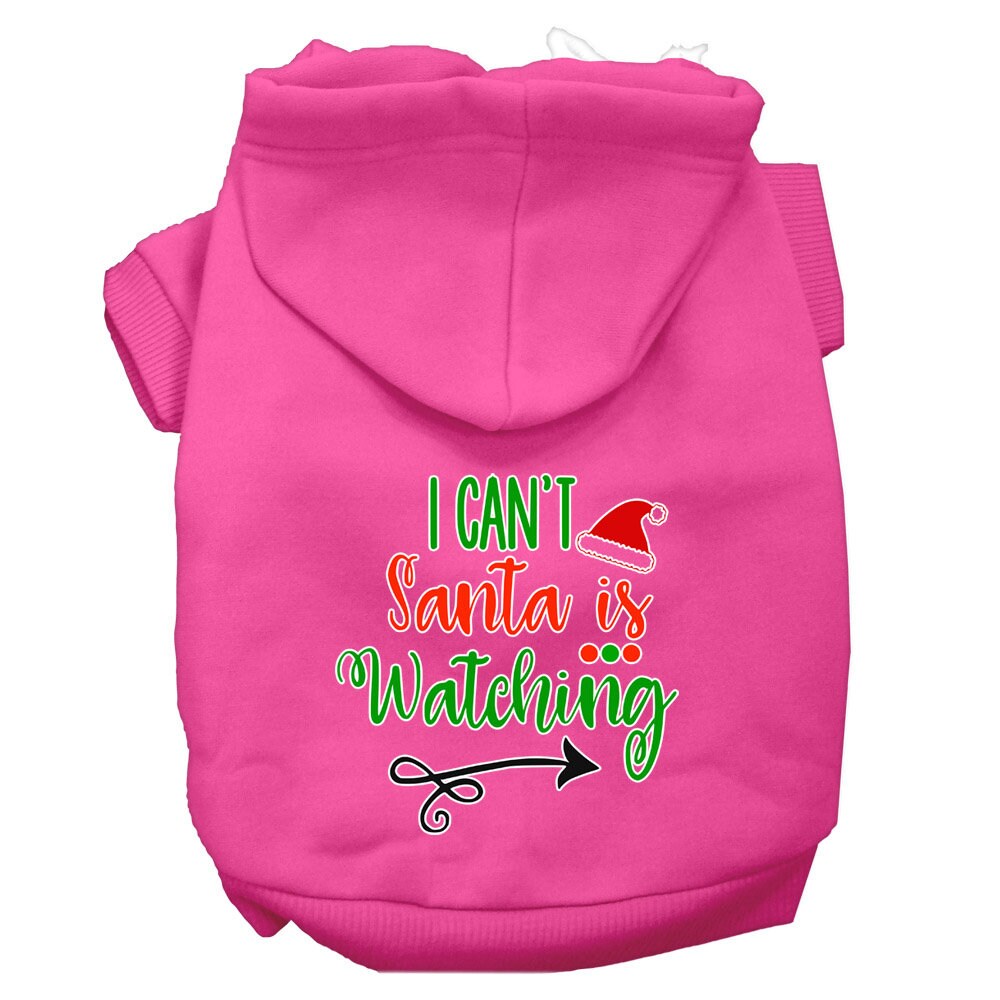 Christmas Pet Hoodie "I Can't, Santa Is Watching"