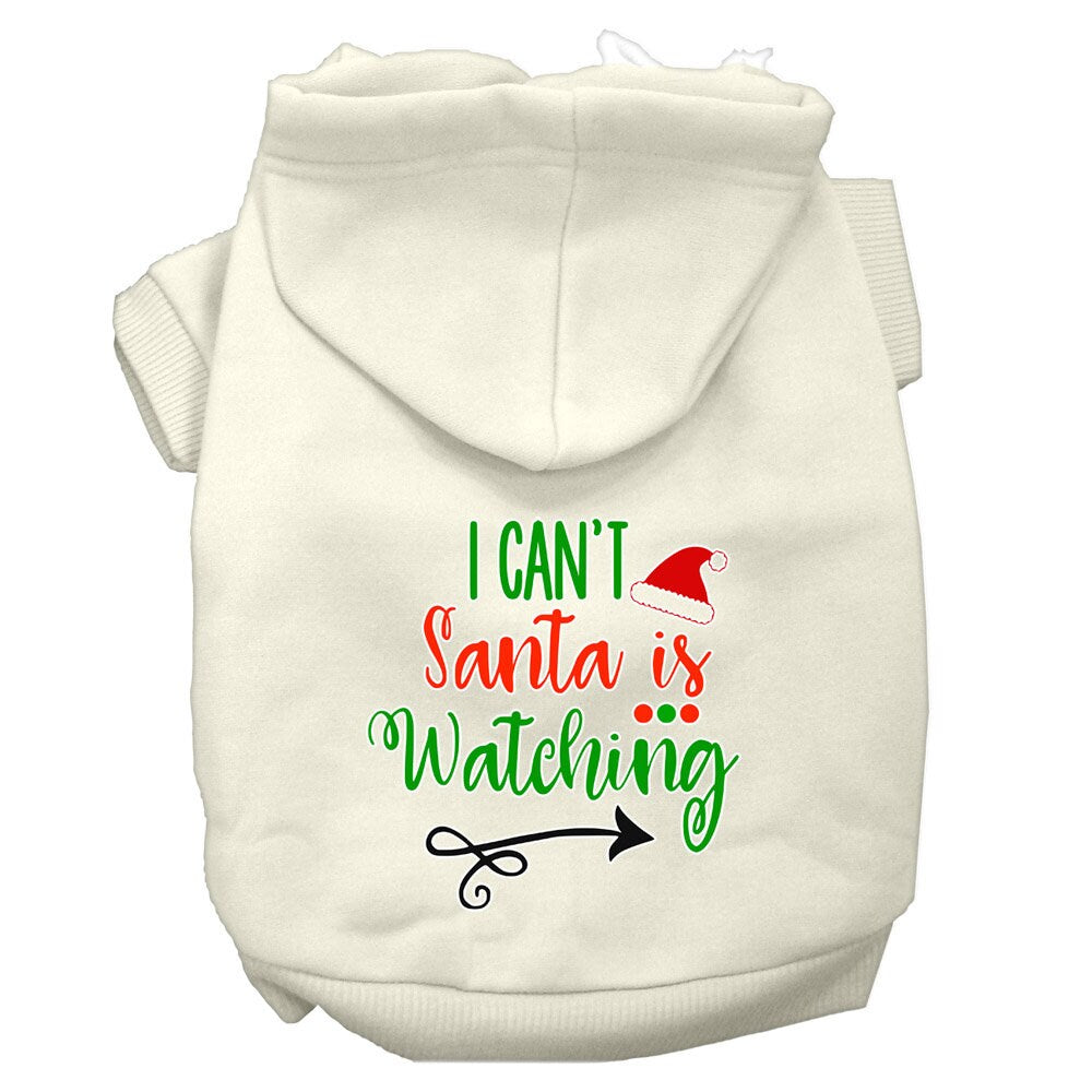 Christmas Pet Hoodie "I Can't, Santa Is Watching"
