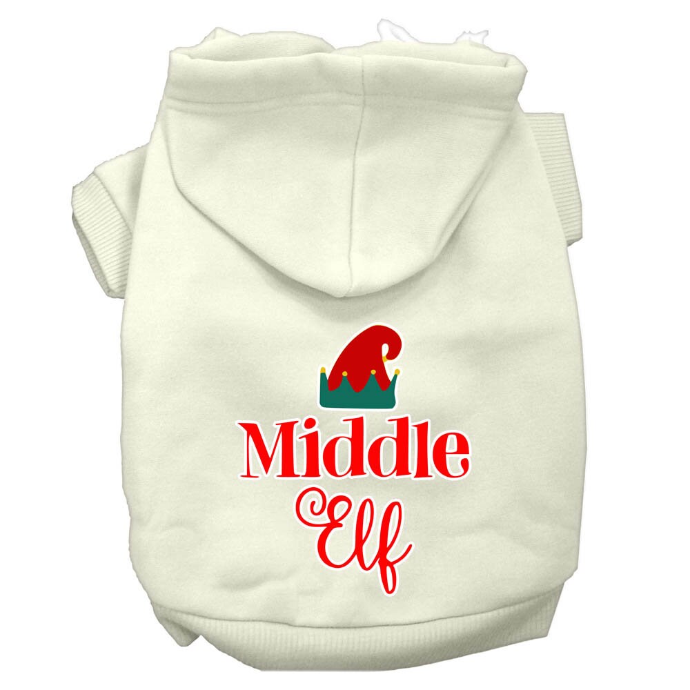 Christmas Pet Hoodie Screen Printed, "Middle Elf"